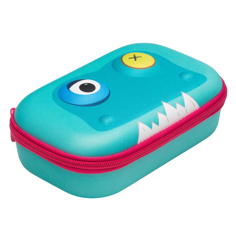 ZIPIT Beast Pencil Box for Kids, Large Capacity Cute Pencil Case for School, Stationery Organizer Box, Light Blue - Image 1